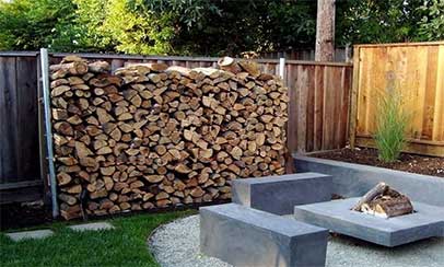 stacked firewood